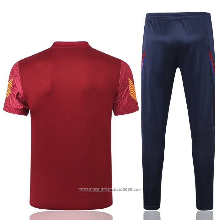Tuta da Track FC Barcellona Manica Corta 2020 2021 Rosso